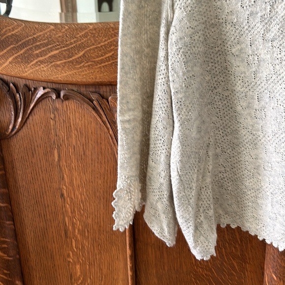 Anthropologie Moth sweater. Hood on back. Floral knit. - Picture 5 of 7